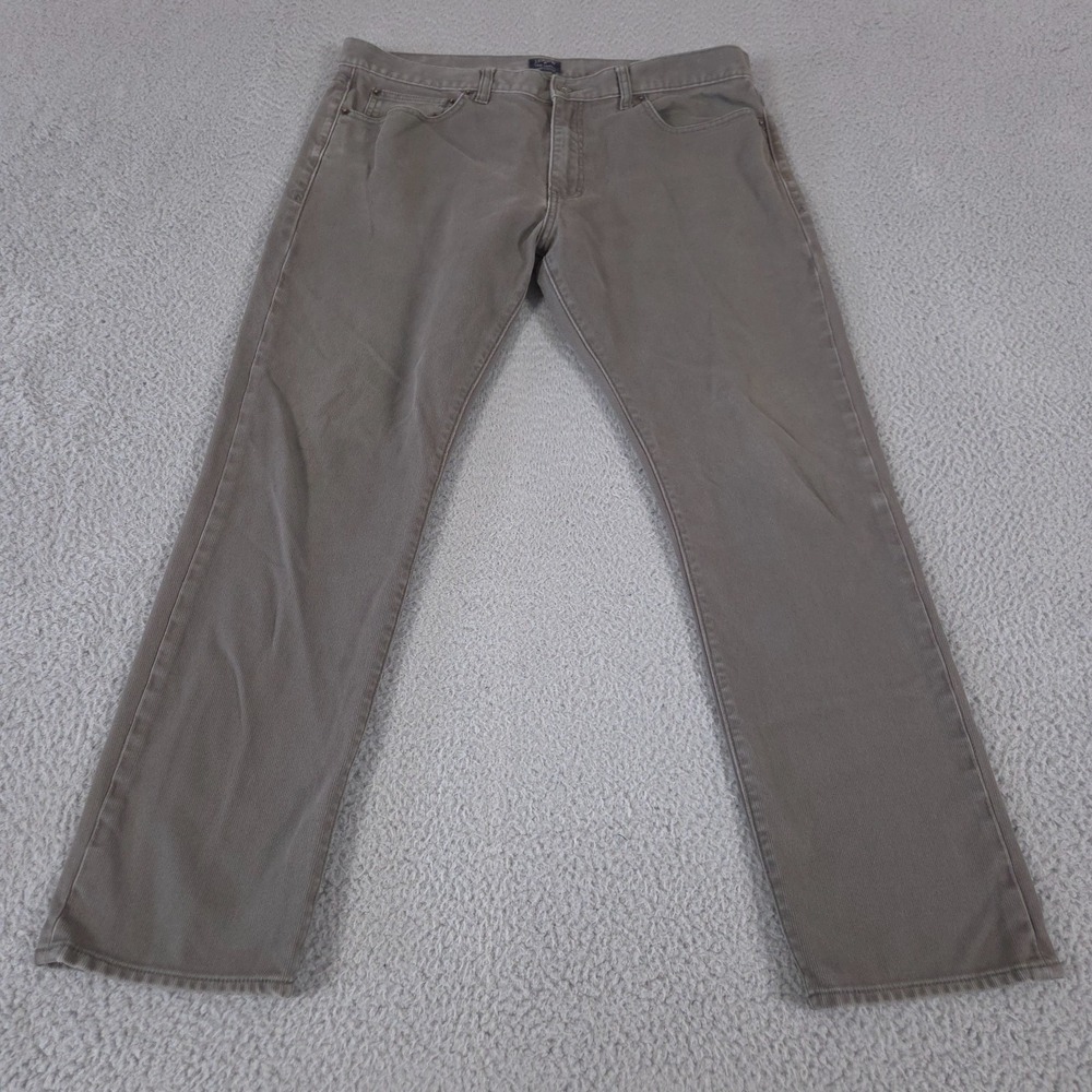 J Crew Pants Mens 36x30 Gray The Driggs Slim-Fit 5-Pocket Corded Cotton Textured